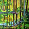 Forest pond, 48 x 48 inches
$4000